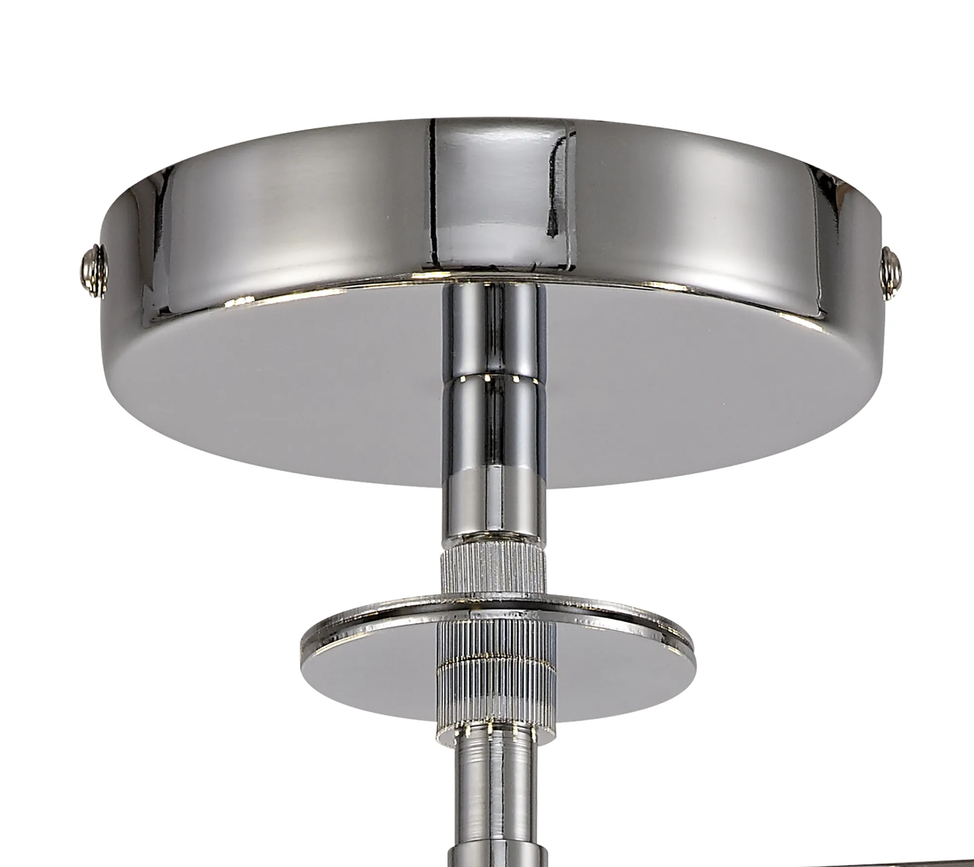 Baymont 60cm, Drop Flush 5 Light Polished Chrome, Raw Cocoa/Grecian Bronze, Frosted Diffuser DK0492  Deco Baymont CH RC